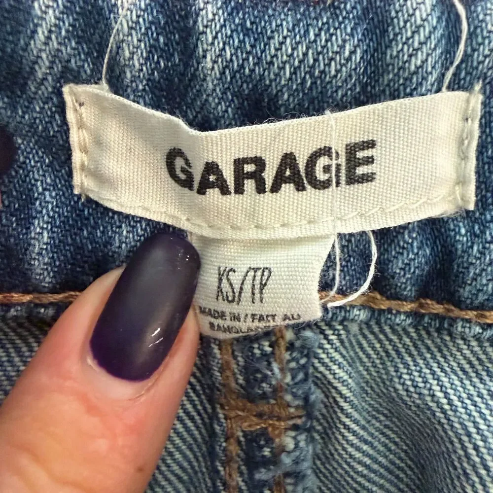 Garage Denim Mini Skirt XS Y2K Coastal Cowgirl Urban Indie Sleaze